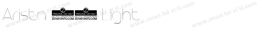 Arista 20 Light字体转换